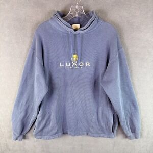 VTG Luxor Casino Hotel Las Vegas Sweatshirt Blue Fleece Mens M Made In USA 80s